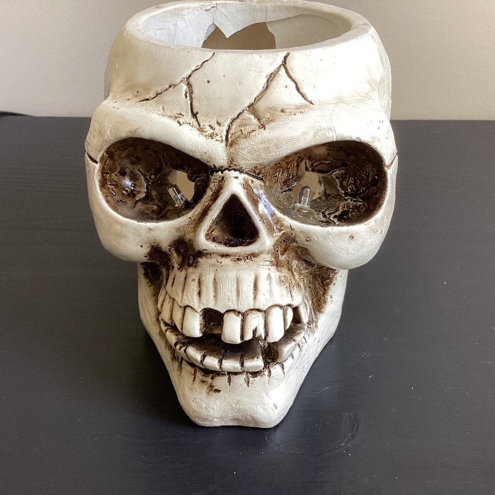 Skeleton Skull Decor Halloween Multicolor LED Lights-Flaw